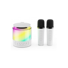 Колонка портативна з 2 мікрофонами K19 Bluetooth LED білий new