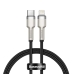 Кабель Type-C/Apple Lightning 1 м Baseus Cafule Series Metal 20 Вт чорний