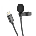 Мікрофон конденсаторний петличний HOCO L14 Lavalier Apple Lightning для смартфона чорний Мікрофон конденсаторний петличний HOCO L14 Lavalier Apple Lightning для смартфона чорний