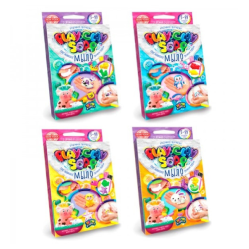 Набір креативної творчості "Пластилінове Мило "PLAY CLAY SOAP" малий укр (32)PCS-02-01U,02U,03U,04U new