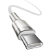Кабель Type-C/Type-C 2 м Baseus Cafule Series Metal 100 Вт 5 А білий