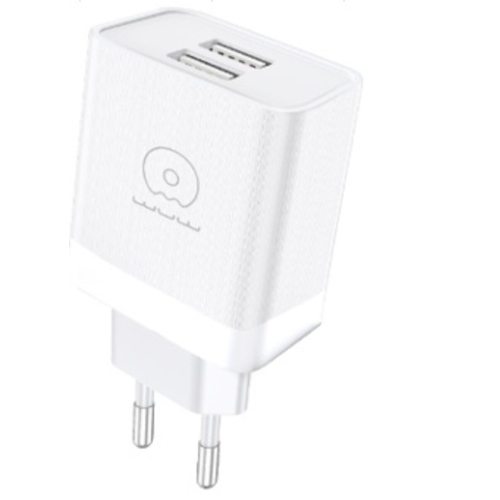 Зарядний блок живлення 2хUSB WUW C222 12 W 5 V 2.4 А білий