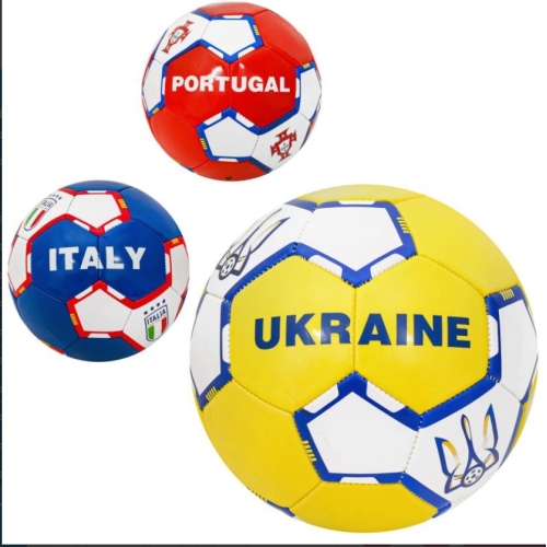 М'яч футбольний №5 Ukraine EN-3330 жовтий з білим new