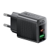 Зарядний блок живлення Type-C+USB ACEFAST A98 GaN 30 W 3 A чорний Зарядний блок живлення Type-C+USB ACEFAST A98 GaN 30 W 3 A чорний