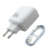 Зарядний пристрій з кабелем 2xType-C/Apple Lightning 1 м XO CE08 50 W 3 A білий Зарядний пристрій з кабелем 2xType-C/Apple Lightning 1 м XO CE08 50 W 3 A білий