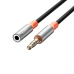 Перехідник 2в1 3.5 мм AUX M/3.5 мм AUX F 1 м XO NB-R269A чорний зі сріблястим Перехідник 2в1 3.5 мм AUX M/3.5 мм AUX F 1 м XO NB-R269A чорний зі сріблястим