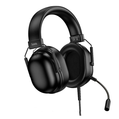 Навушники дротові геймерські HOCO W113 Dynamic AUX USB з мікрофоном чорний