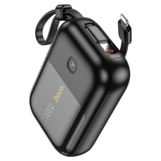 Універсальна мобільна батарея 10000 mAh Hoco Q20 Fountain 22.5 W повербанк з дисплеєм чорний