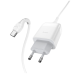 Зарядний пристрій з кабелем USB/Type-C 1 м HOCO C72Q Glorious 18 W білий Зарядний пристрій з кабелем USB/Type-C 1 м HOCO C72Q Glorious 18 W білий