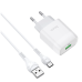 Зарядний пристрій з кабелем USB/Type-C 1 м HOCO C72Q Glorious 18 W білий Зарядний пристрій з кабелем USB/Type-C 1 м HOCO C72Q Glorious 18 W білий