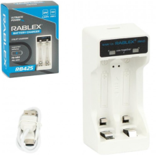 Зарядний пристрій USB 2хААА/АА Rablex RB425 900 mA білий