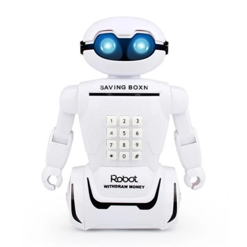 / Скарбничка сейф Robot PIGGY BANK електронна з кодовим замком Білий