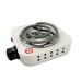 Настільна електроплита спіральна 1 конфорка Hot Plate JX-500W метал 500 Вт білий Настільна електроплита спіральна 1 конфорка Hot Plate JX-500W метал 500 Вт білий