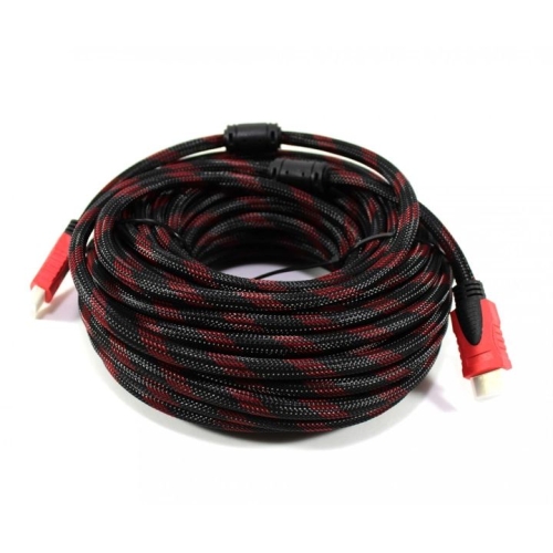 Кабель HDMI-HDMI 15 м чорний з червоним