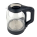 Електрочайник Delfa DK2650X скло 1.8 л чорний