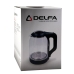 Електрочайник Delfa DK2650X скло 1.8 л чорний