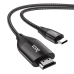 Відеокабель Type-C/HDMI 2 м Hoco UA16 сірий Відеокабель Type-C/HDMI 2 м Hoco UA16 сірий