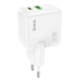 Зарядний блок живлення Type-C+USB HOCO C111A Lucky 30 W 3 A білий Зарядний блок живлення Type-C+USB HOCO C111A Lucky 30 W 3 A білий