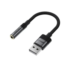 Аудіокабель USB/3.5 мм AUX 0.15 м Acefast J13 чорний