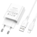 Зарядний пристрій з кабелем USB/Apple Lightning 1 м BOROFONE BA74A 5 V 2.1 A білий Зарядний пристрій з кабелем USB/Apple Lightning 1 м BOROFONE BA74A 5 V 2.1 A білий