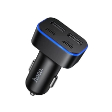 Автомобільний зарядний пристрій 2xType-C+2xUSB HOCO Z63 Barry 15 W чорний