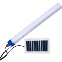 Світильник настінний USB LED T550 з сонячною панеллю магнітне кріплення 4500 mAh 52 см білий з блакитним