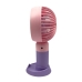 Вентилятор портативний Mini-Fan YM88154 діаметр 8.5 з підставкою рожевий з фіолетовим Вентилятор портативний Mini-Fan YM88154 діаметр 8.5 з підставкою рожевий з фіолетовим