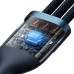 Кабель 3в1 USB/Apple Lightning+Type-C+microUSB 1.2 м Baseus Flash Series синій