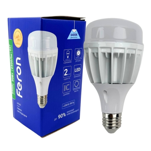 Лампа світлодіодна LED Feron LB-65 E27 30W 6400K 2500 Lm холодний
