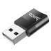 Перехідник USB M/Type-C F HOCO UA17 чорний