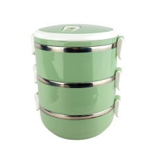 Ланч-бокс трисекційний металевий Empire EM3516 зелений