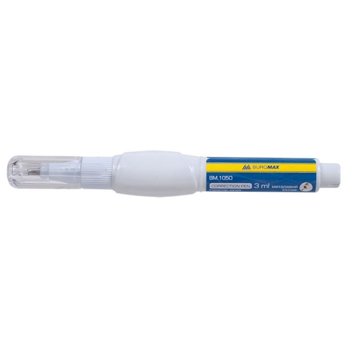 Коректор-ручка 3 мл BUROMAX 1050 з металевим наконечником
