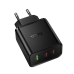 Зарядний блок живлення 2xType-C+USB HOCO N75 Grande 65 W чорний Зарядний блок живлення 2xType-C+USB HOCO N75 Grande 65 W чорний