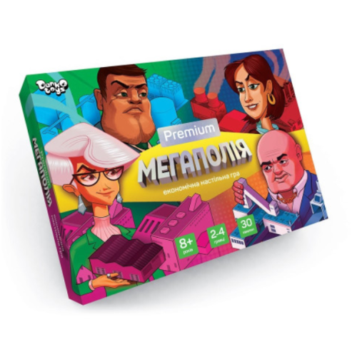 Настільна гра Danko Toys Мегаполія Premium 2-4 гравці для дітей та дорослих