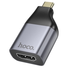 Перехідник Type-C M/HDMI F Hoco UA33 чорний зі сріблястим