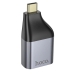 Перехідник Type-C M/HDMI F Hoco UA33 чорний зі сріблястим