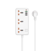 Мережевий фільтр-подовжувач 3 розетки WiWU Wi-S005 Cube Multiple Function GaN 3хUSB/Type C 16 А білий Мережевий фільтр-подовжувач 3 розетки WiWU Wi-S005 Cube Multiple Function GaN 3хUSB/Type C 16 А білий