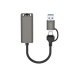 USB-Хаб зовнішній 1 порт RJ45 XO HUB018 Type-C 0.17 м сірий USB-Хаб зовнішній 1 порт RJ45 XO HUB018 Type-C 0.17 м сірий