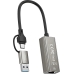 USB-Хаб зовнішній 1 порт RJ45 XO HUB018 Type-C 0.17 м сірий USB-Хаб зовнішній 1 порт RJ45 XO HUB018 Type-C 0.17 м сірий