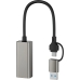 USB-Хаб зовнішній 1 порт RJ45 XO HUB018 Type-C 0.17 м сірий USB-Хаб зовнішній 1 порт RJ45 XO HUB018 Type-C 0.17 м сірий