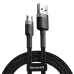 Кабель USB/micro-USB 2 м Baseus Cafule 1.5 А чорний зі сріблястим Кабель USB/micro-USB 2 м Baseus Cafule 1.5 А чорний зі сріблястим