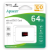 Карта пам'яті 64 GB Apacer МicroSDXC UHS-I Сlass 10 чорний Карта пам'яті 64 GB Apacer МicroSDXC UHS-I Сlass 10 чорний