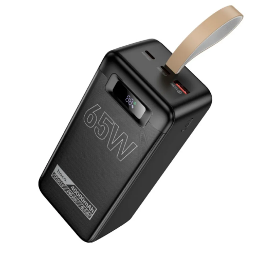 Універсальна мобільна батарея 40000 mAh Hoco DB82 Aquila 65 W повербанк з дисплеєм чорний