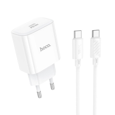 Зарядний пристрій з кабелем Type-C/Type-C 1 м HOCO C76A Pro Majestic 30 W 12 V 2.5 A білий