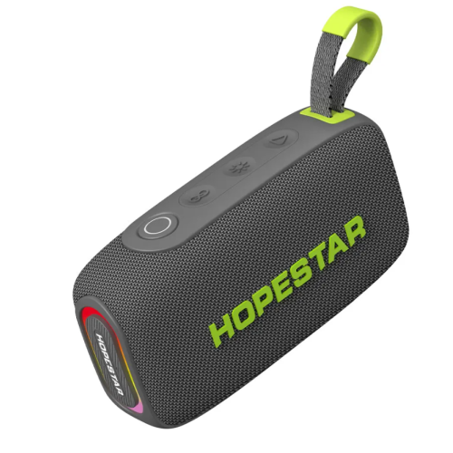 Колонка портативна HOPESTAR H67 Bluetooth LED сірий