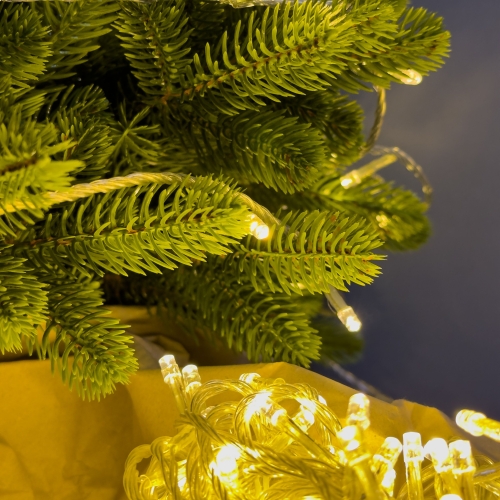 Світлодіодна гірлянда-нитка прозорий дріт 500 LED Magic Lights ліхтарики 24 м 8 режимів теплий білий