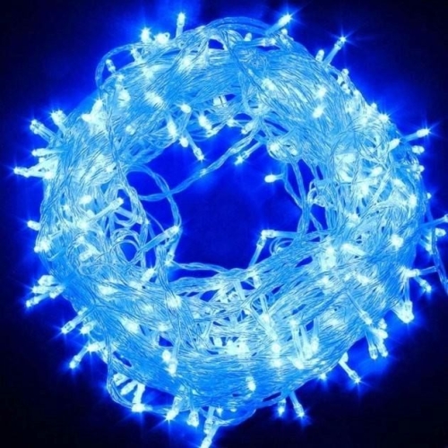 / Світлодіодна гірлянда-нитка прозорий дріт 100 LED Magic Lights 7 м 8 режимів синій