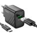 Зарядний пристрій з кабелем USB/Type-C 1 м HOCO CS21A Rich 18 W 9 V 2 А чорний