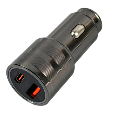 Автомобільний зарядний пристрій Type-C+USB WUW C279 55 W чорний