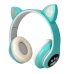 Навушники дитячі бездротові накладні CAT STN-28 LED MP3 Bluetooth з вушками зелений Навушники дитячі бездротові накладні CAT STN-28 LED MP3 Bluetooth з вушками зелений
